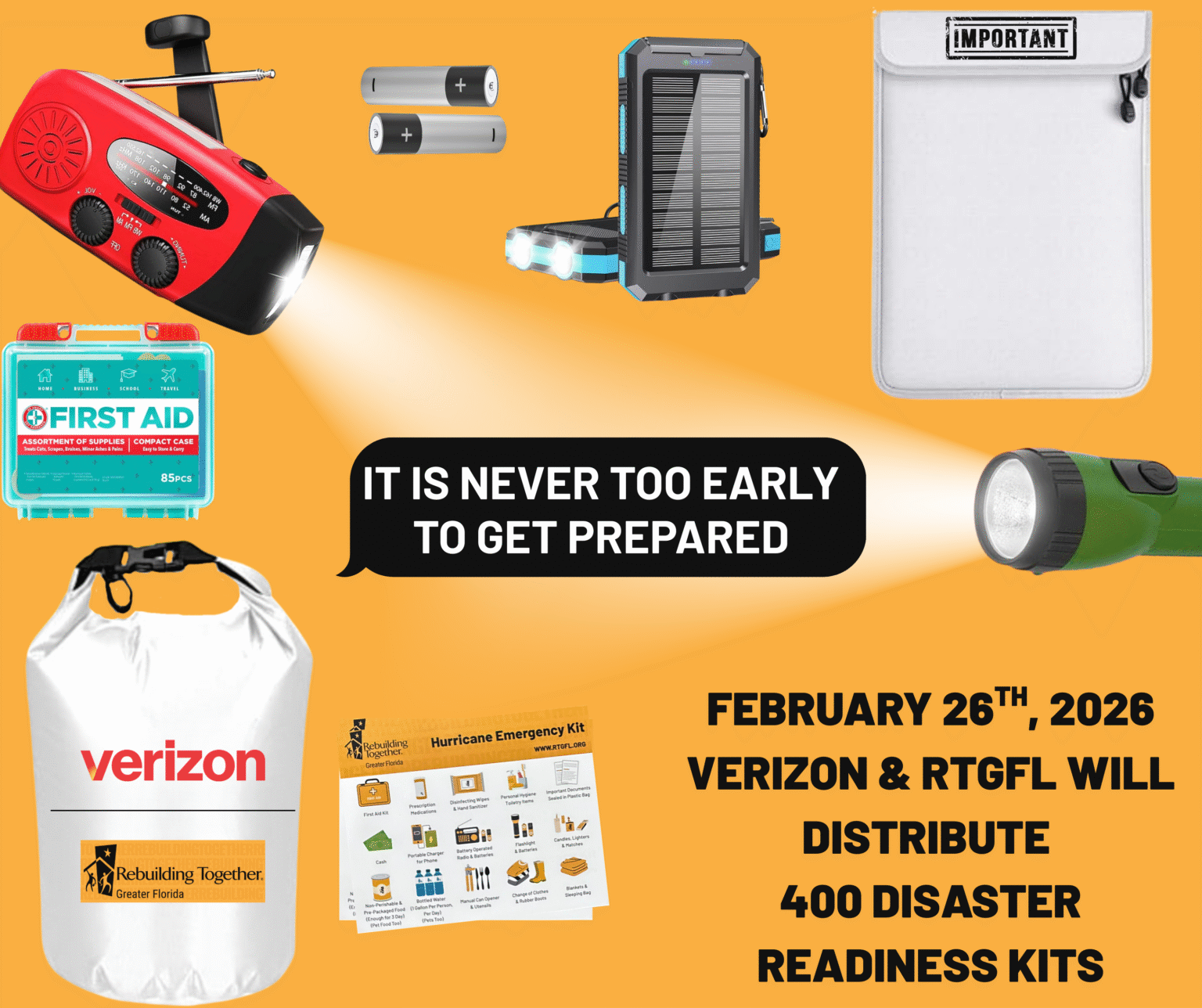 Disaster Readiness Kits Drive-Thru with RTGFL & Verizon - rtgfl.org